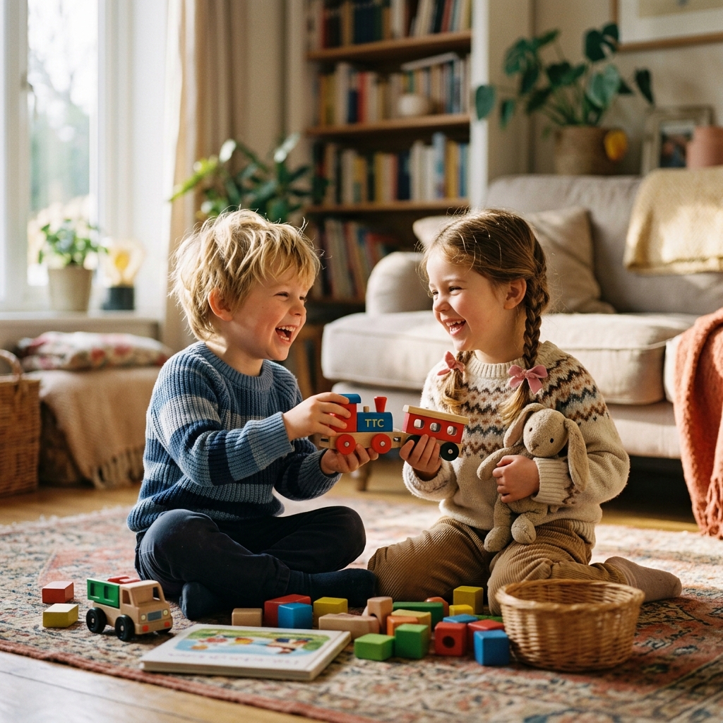 Niños compartiendo y mostrando empatía