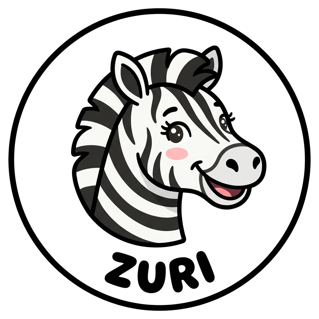 Zuri la cebrita generosa de MarCy Kids - Valor de solidaridad y respeto